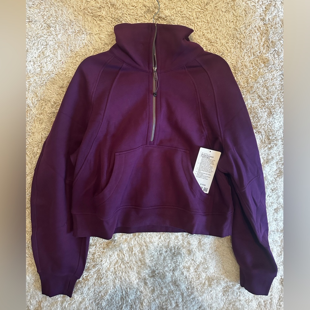 Lululemon Scuba Funnel Neck Half Zip Dramatic Magenta M/L NWT
